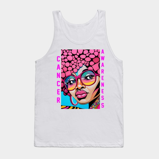 Breast Cancer Awareness Woman October Pink Tank Top by albaley